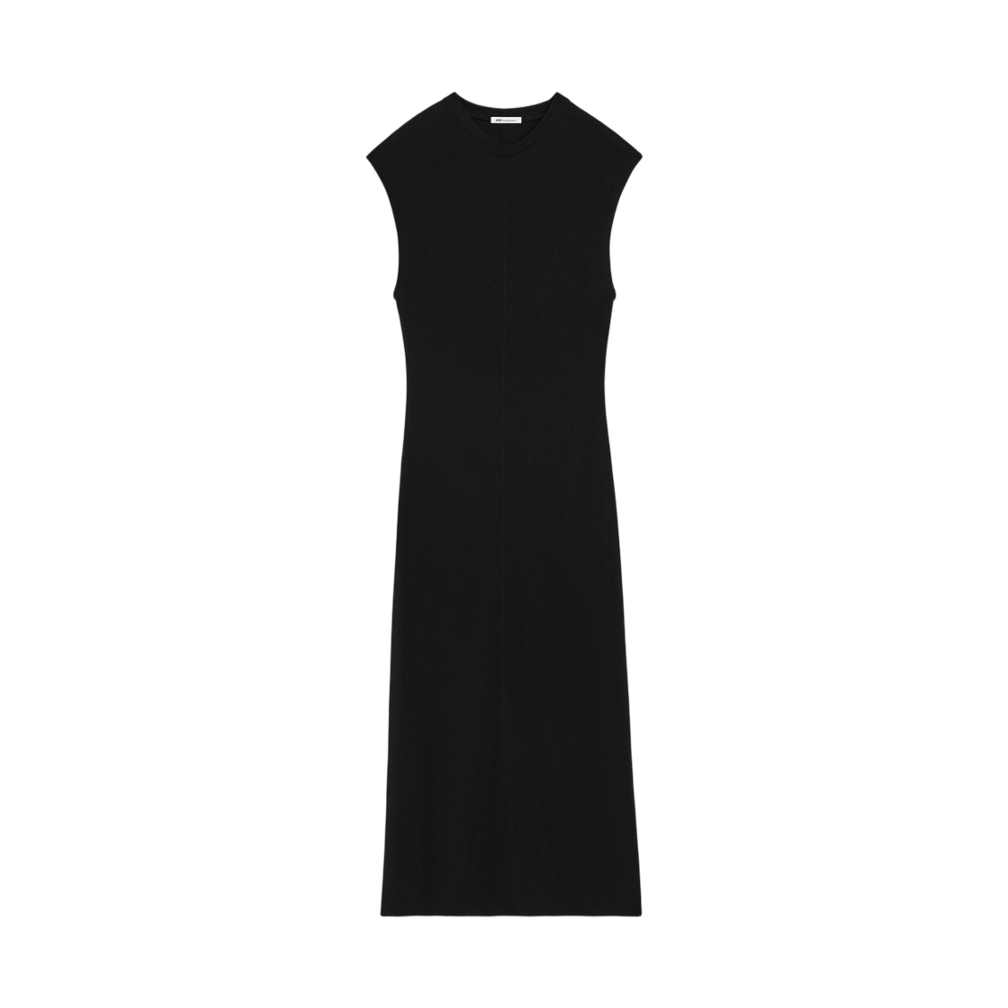 FDR648-JE0223-001 (W) AMI Black Jersey Sleeveless Fitted Long Dress Black