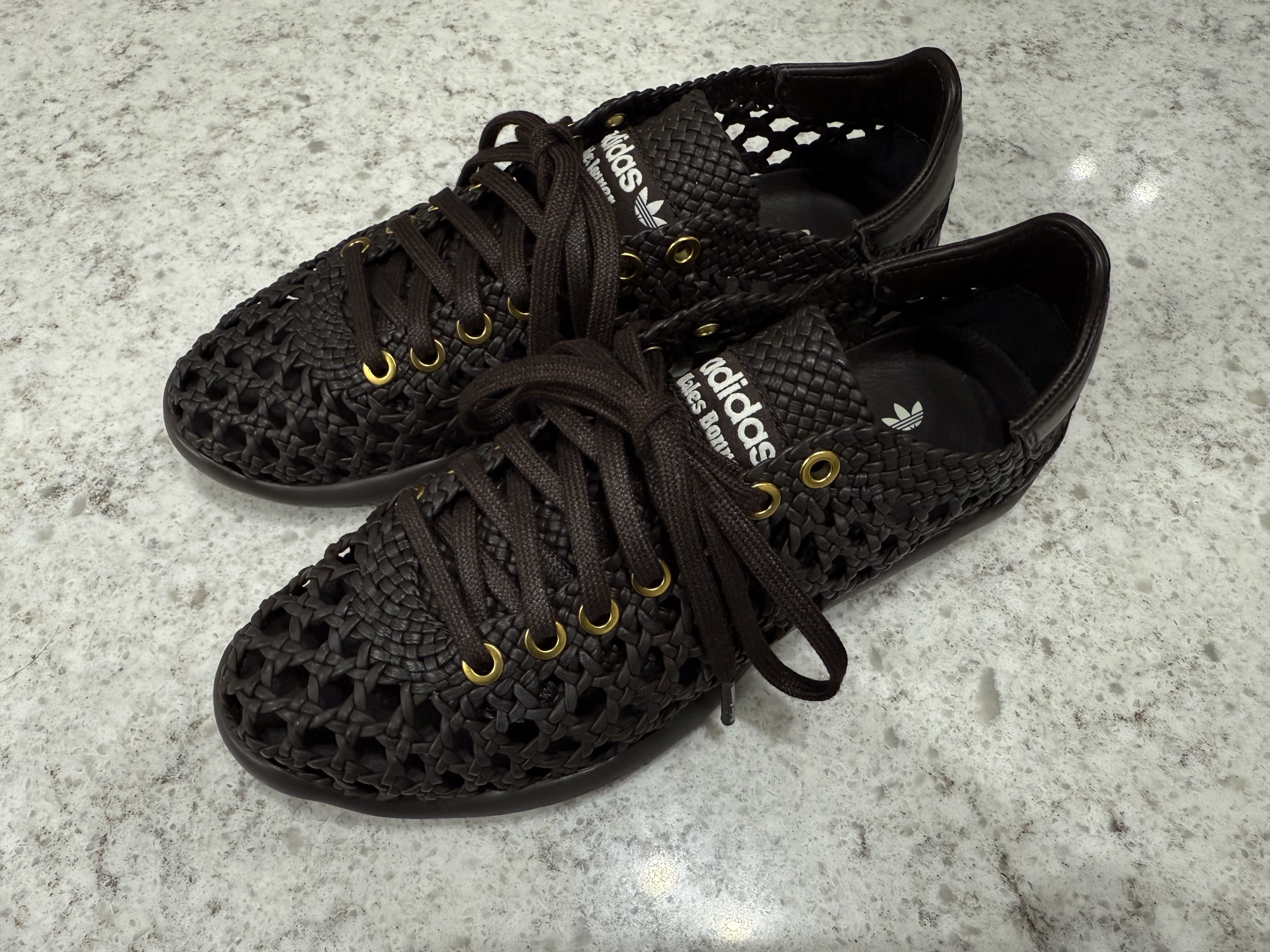Adidas x Wales Bonner Karintha Basketry Dark Brown Dark Brown 착용 스타일 - 2