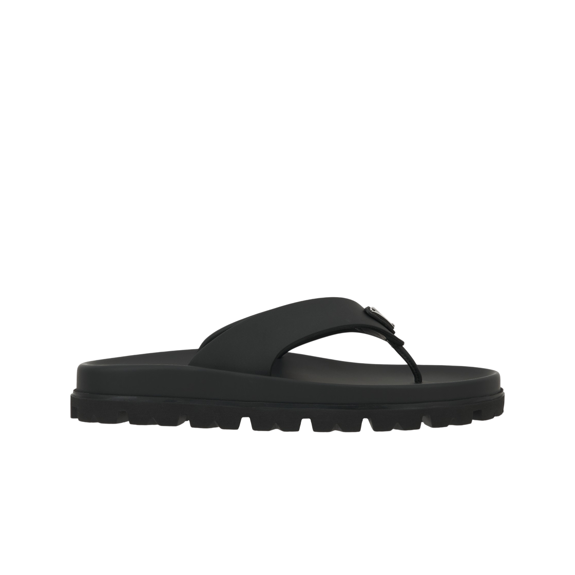 (W) 프라다 러버 통 샌들 블랙((W) Prada Rubber Thong Sandals Black)