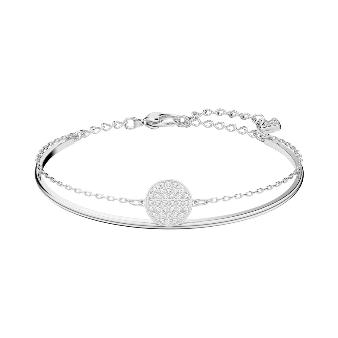 5389044 (W) Swarovski Sublima Bangle White Rhodium Plated