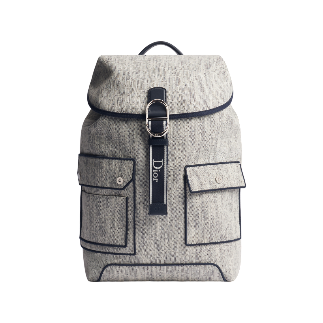 1DBBA264VBA-H080 Dior Dioriviera Pocket Dior Jet Flap Backpack Dior Oblique Denim Canvas Grey