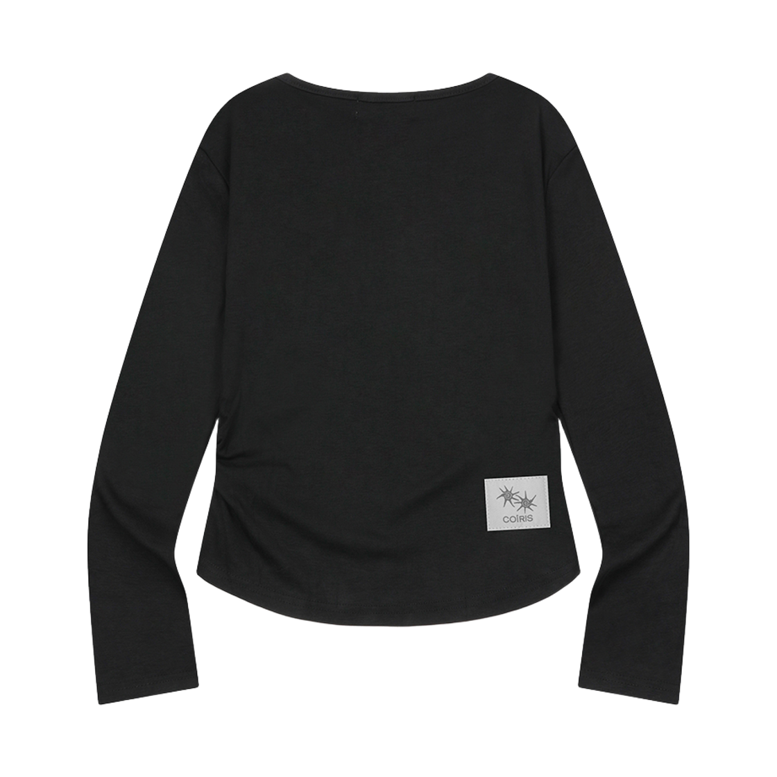 코이리스 키노 셔링 레이어드 반 집업 블랙(Coiris Kino Shirring Layered Half Zip-Up Black) - 2