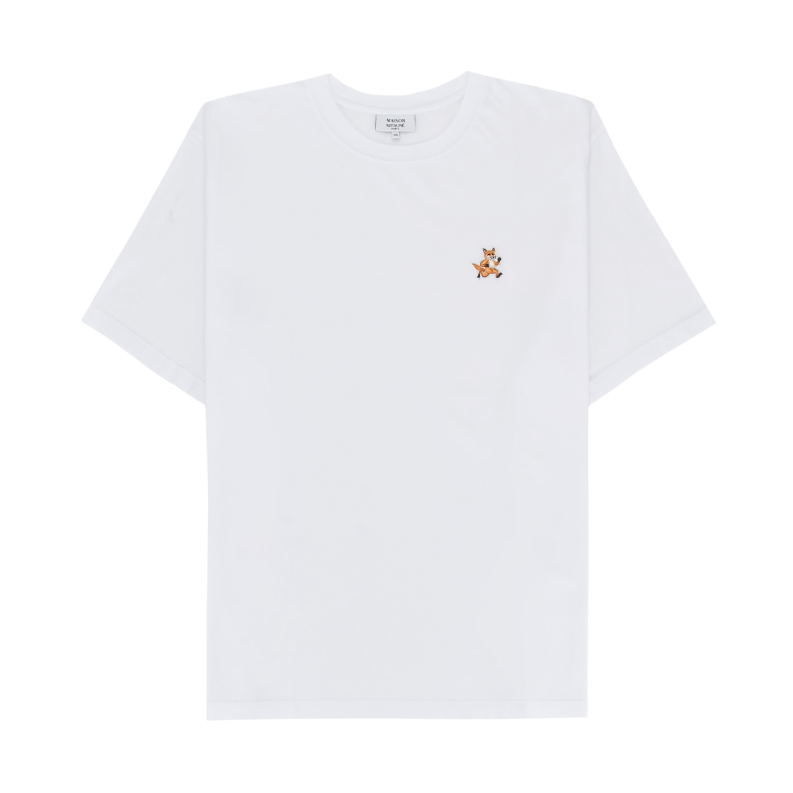 메종 키츠네 스피디 폭스 패치 컴포트 티셔츠 화이트(Maison Kitsune Speedy Fox Patch Comfort T-Shirt White)