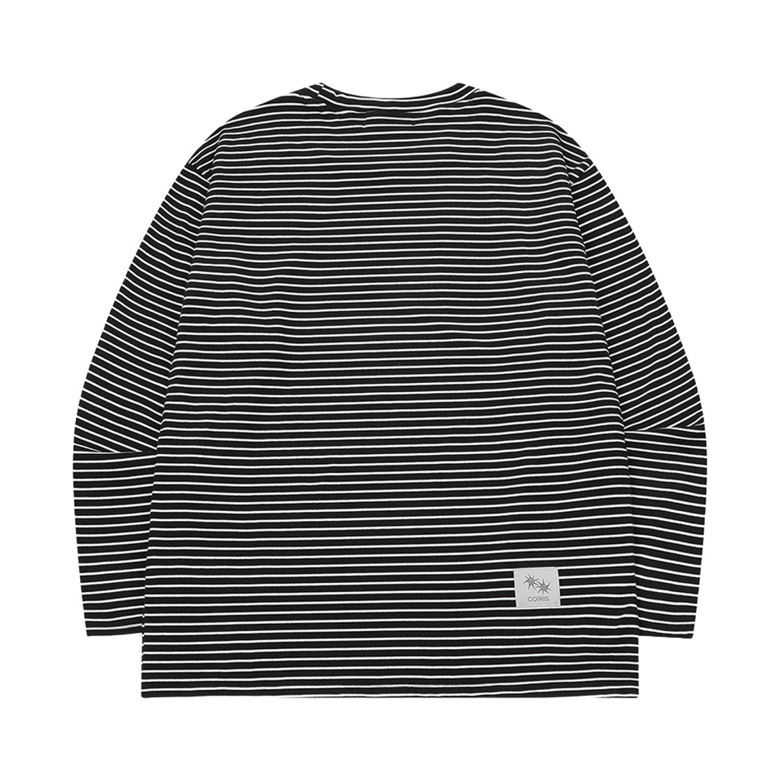 코이리스 클레 스트라이프 루즈핏 긴팔 티 남녀공용 블랙-화이트(Coiris Cle Stripe Loose Fit Long Sleeve T Unisex Black-White) - 2