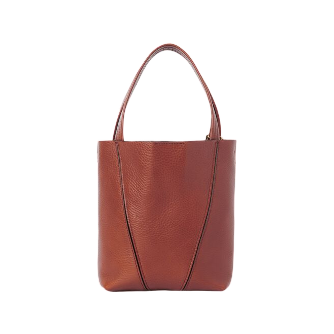 끌로에 스몰 끌로에 스핀 토트백 그레인드 레더 블러쉬 브라운(Chloe Small Chloe Spin Tote Bag in Grained Leather Blushy Brown) - 2