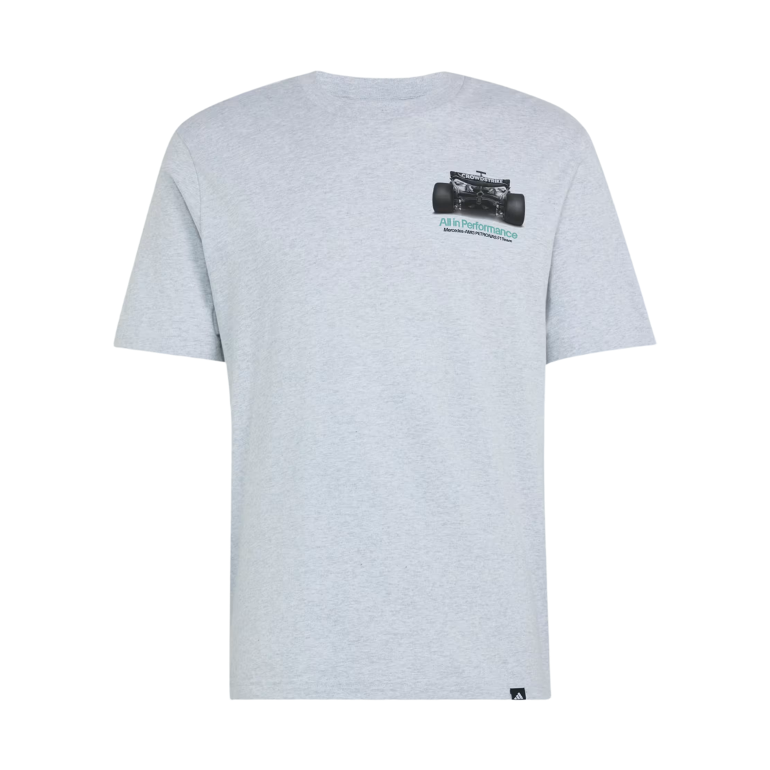 HY8001 Adidas x Mercedes AMG F1 Team Graphic T-Shirt Light Grey Heather Semi Mint Rush - KR Sizing (Non Marking Ver.)