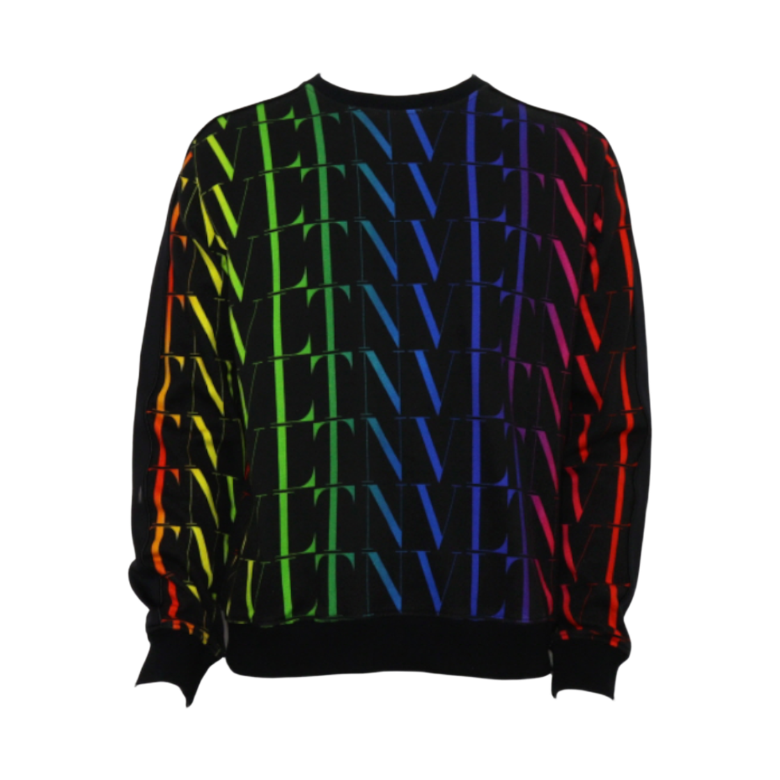 ITH8EQNF8UJS Valentino Multi-Color Logo Print Men Crew Neck Sweatshirt