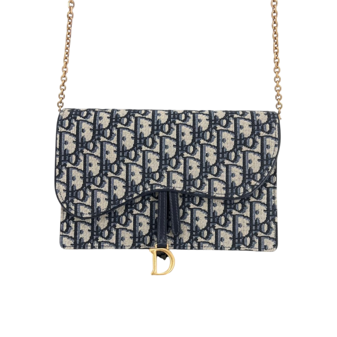 ITS4OLINAK87 Dior Oblique Saddle Chain Crossbody Bag