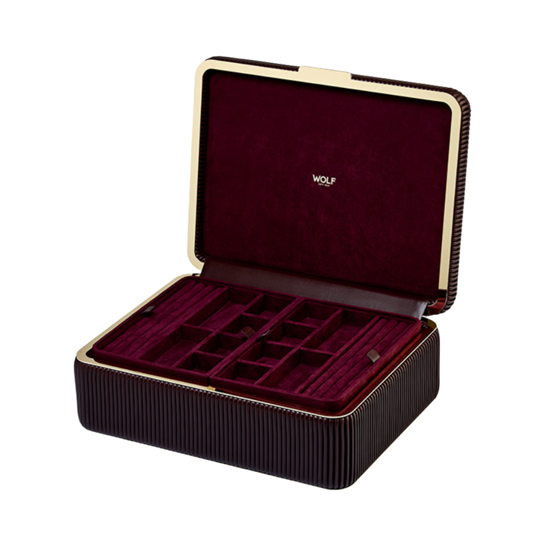 울프 1834 벨라 미디움 쥬얼리 박스 보르도(Wolf 1834 Bella Medium Jewelry Box Bordeaux) - 2