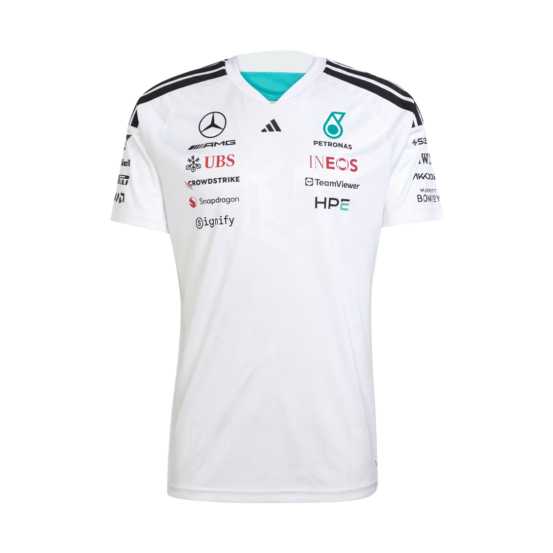 KF0160 Adidas x Mercedes AMG F1 Team Driver Jersey White - KR Sizing (Non Marking Ver.)