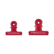 Peaceminusone x Verdy Bulldog Clip Red (Set of 2)