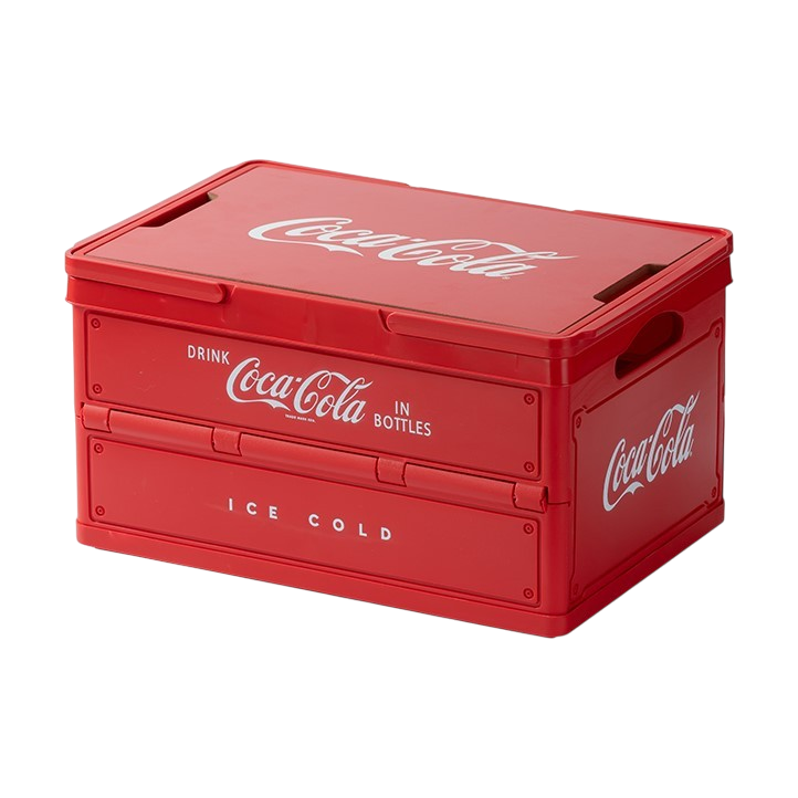 코카콜라 시그니처 폴딩 스토리지 박스 감성 캠핑 수납함 30L 레드 CO-WSN01-R(Coca-Cola Signature Foldable Camping Storage Box 30L - Red (CO-WSN01-R))