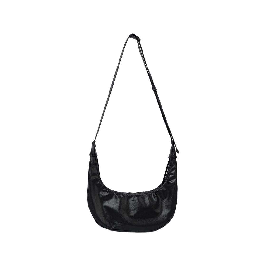 하아카이브 x 애프터프레이 크레센트 스몰 코티드 호보백 블랙(Hah Archive x Afterpray Crescent S Coated Hobo Bag Black)