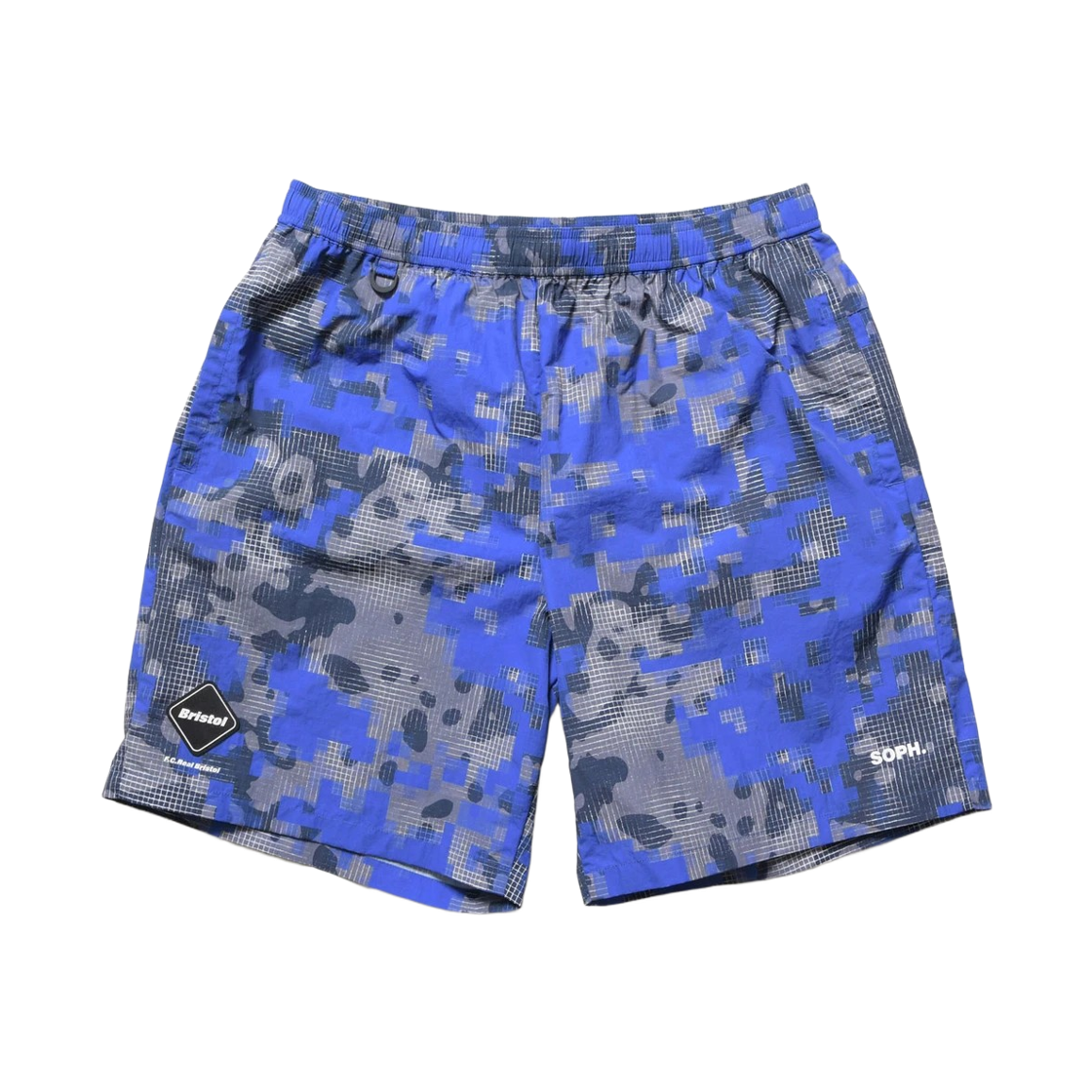 프라그먼트 x F.C. 리얼 브리스톨 카모플라주 나일론 쇼츠 픽셀 카모(Fragment x F.C.Real Bristol Camouflage Nylon Shorts Pixel Camo)