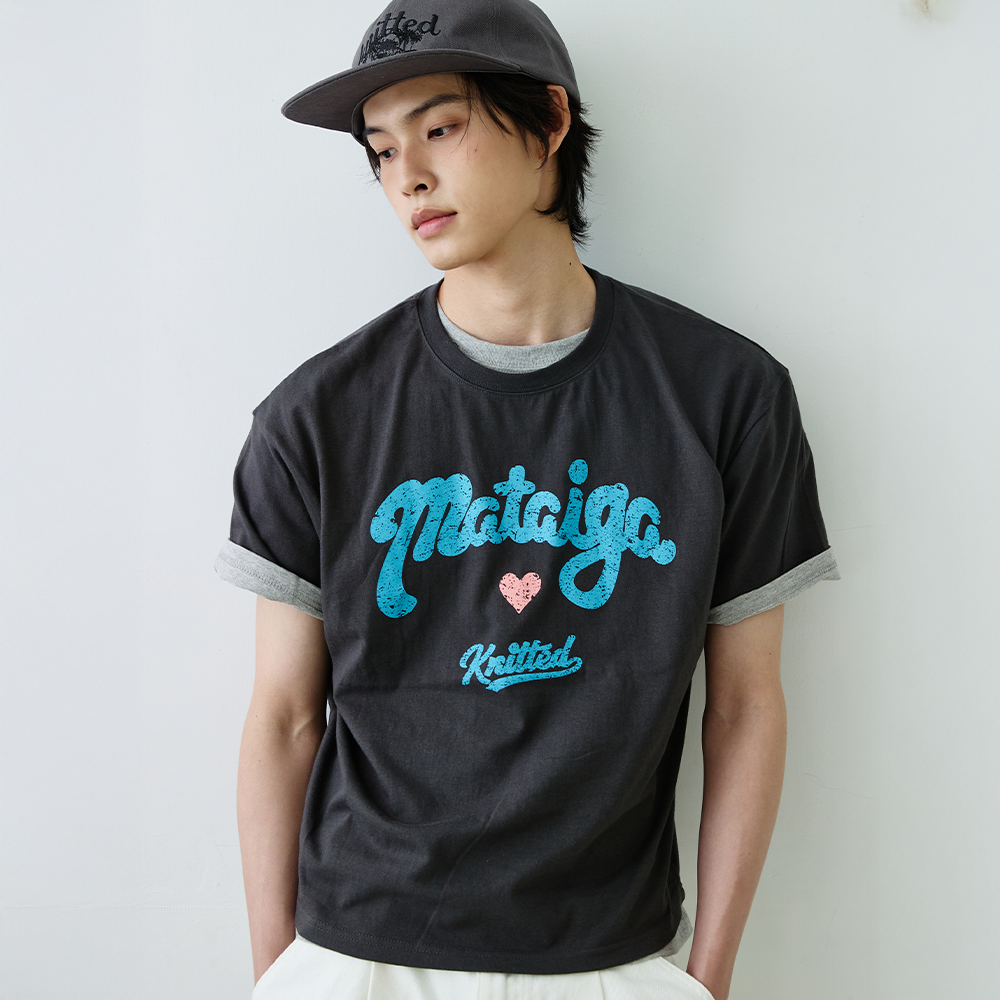 니티드 mataiga 크롭 티셔츠 차콜(Mataiga Crop T-Shirts Charcoal) - 3