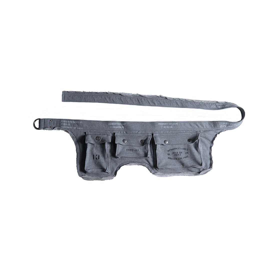 레저렉션13 타입-07 벨트백 멜란지 그레이(Resurrection13 Type-07 Belt Bag Melange Grey)