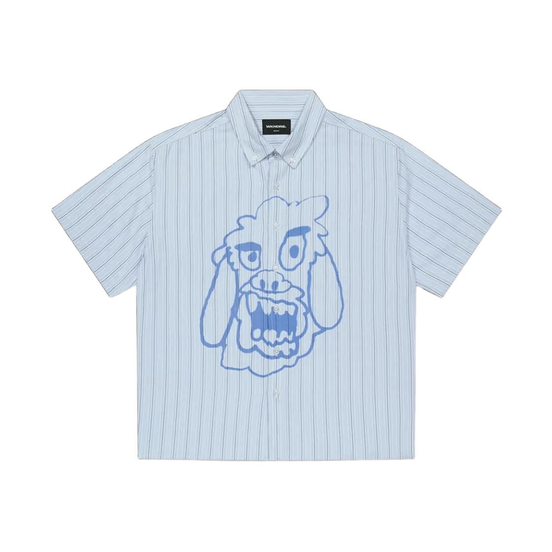 위캔더스 x 윤성광 이치 스트라이프 SS 셔츠 블루(WKNDRS x Gwaxng Itchy Striped SS Shirt Blue)