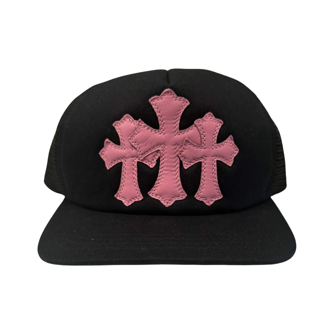 - Chrome Hearts Cemetery Trucker Hat  Black Pink (Scroll Label Ver.)