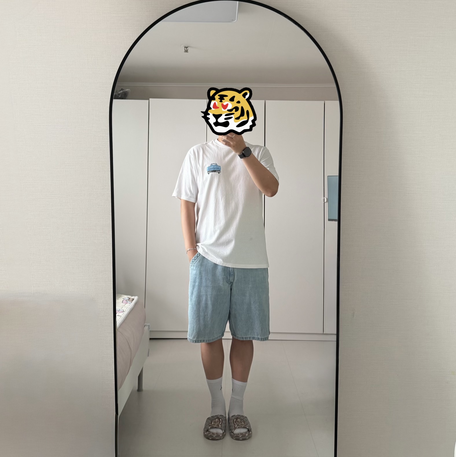 Supreme Loose Fit S/S Denim Painter Shirt Pink - 24SS, Stussy Pickup T-Shirt White 착용 스타일 - 2