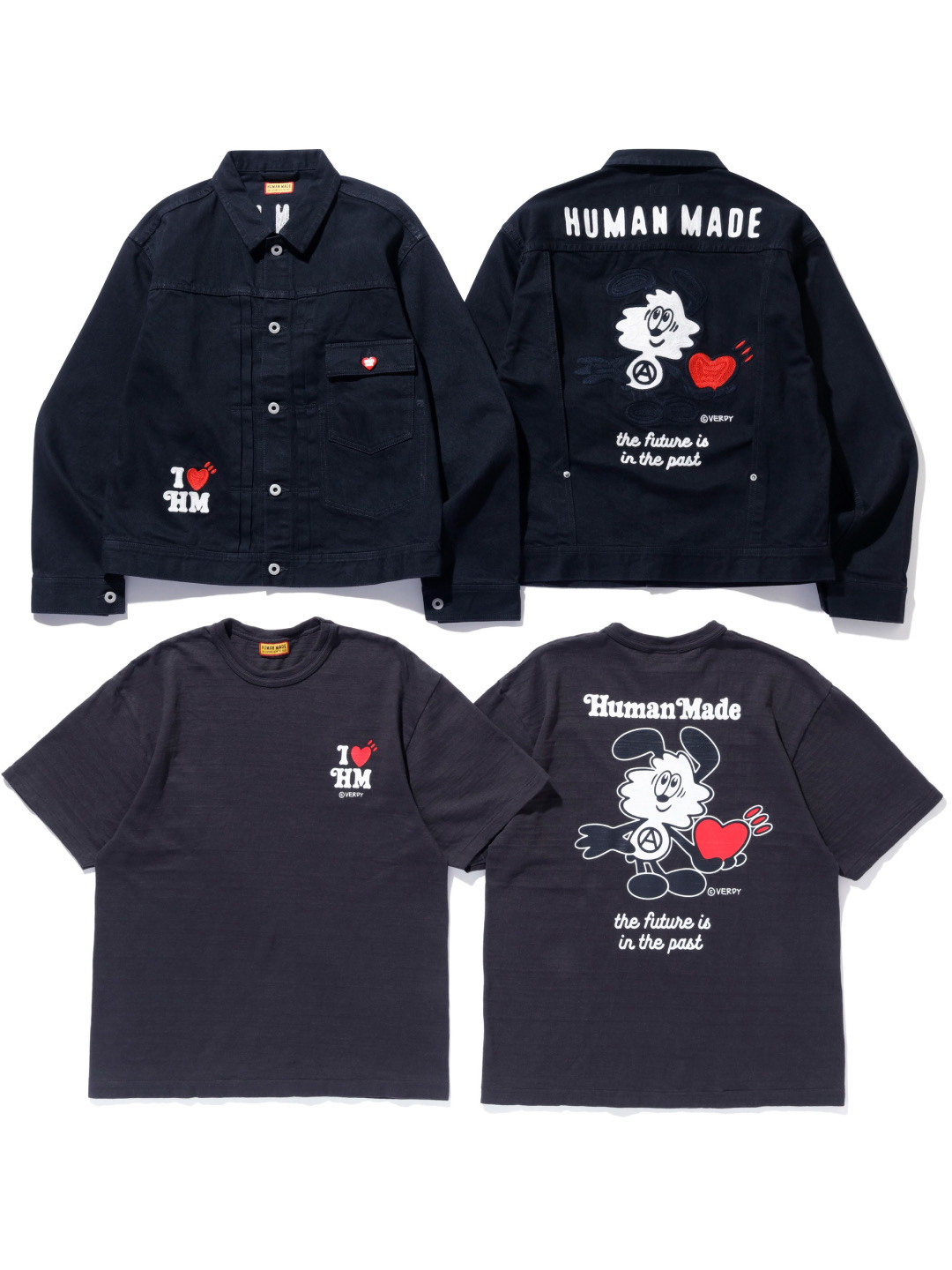 Human Made x Verdy x Lotte Museum Work Jacket Black, Human Made x Verdy x Lotte Museum Graphic T-Shirt Black ์ฐฉ์ฉ ์คํ์ผ - 2