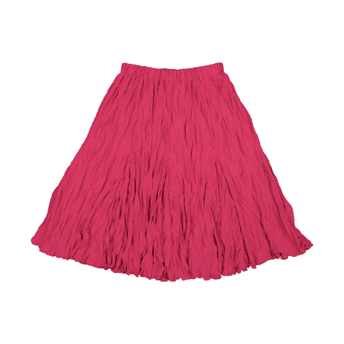 쿠키시 웨이브 크링클 고어드 스커트 - 마젠타(Kookeesee Wave Crinkled Gored Skirt - Magenta)