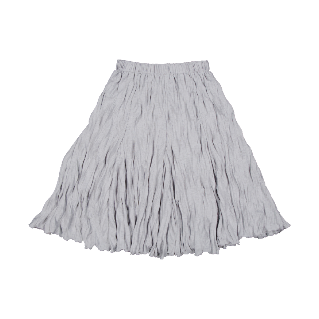 쿠키시 웨이브 크링클 고어드 스커트 - 라이트그레이(Kookeesee Wave Crinkled Gored Skirt - Light grey)