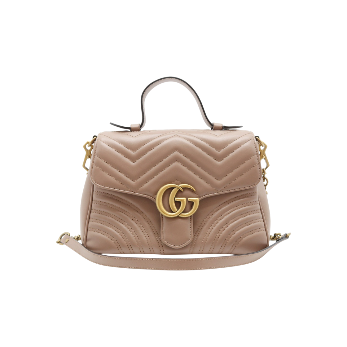 구찌 498110 GG 마몬트 마틀라세 스몰 탑핸들(Gucci 498110 GG Marmont Matelasse Small Top Handle Bag) - 1