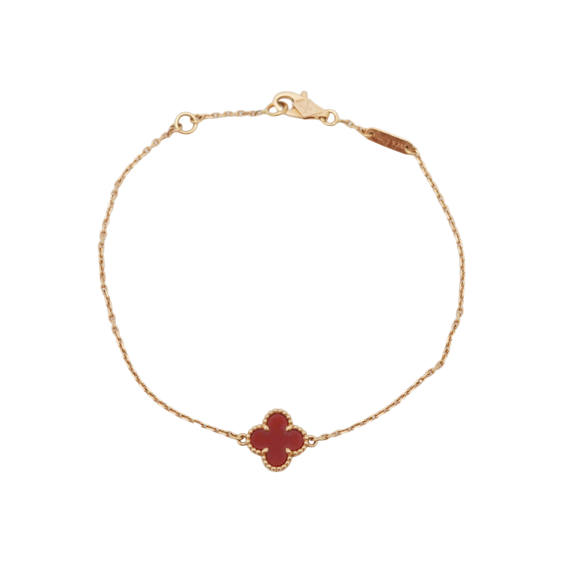 ITGGBCGIRN43 Van Cleef & Arpels Sweet Alhambra Carnelian Bracelet