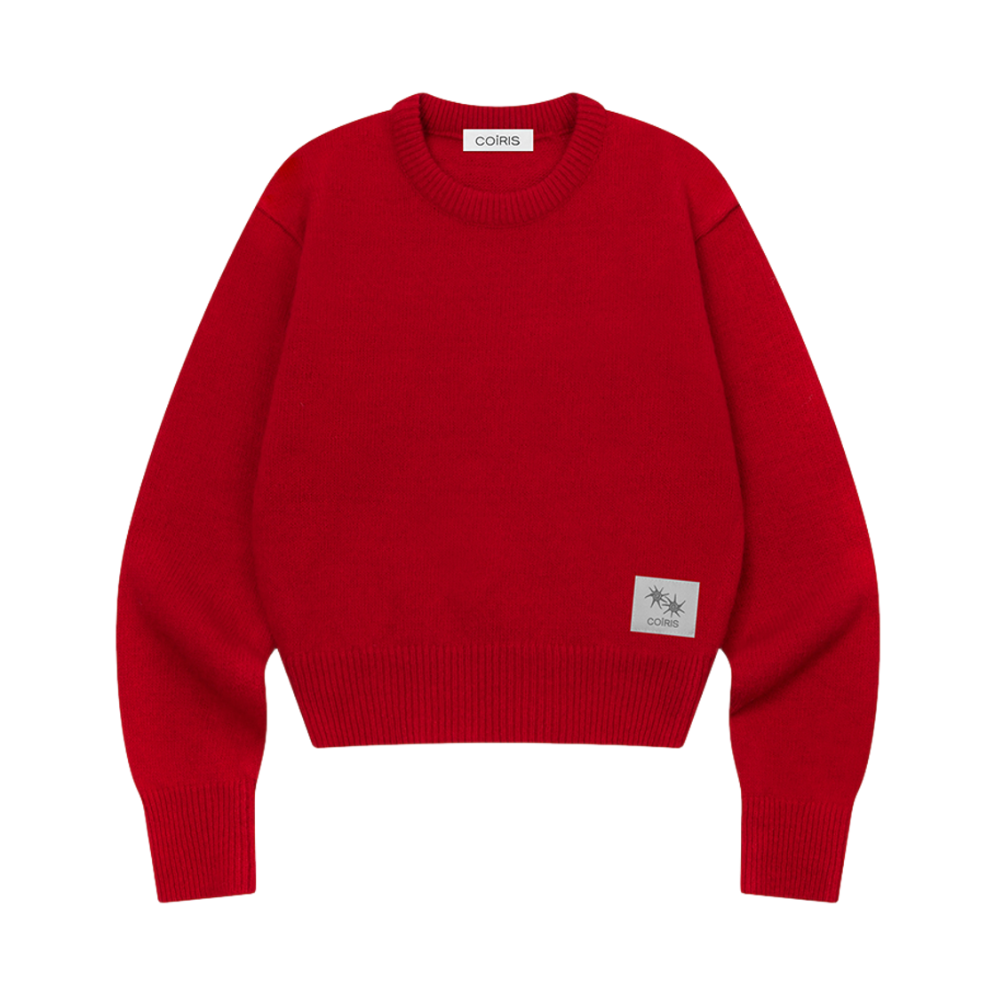 코이리스 플러프 라운드넥 크롭 니트 레드(Coiris Pluff R-Neck Crop Knit Red)