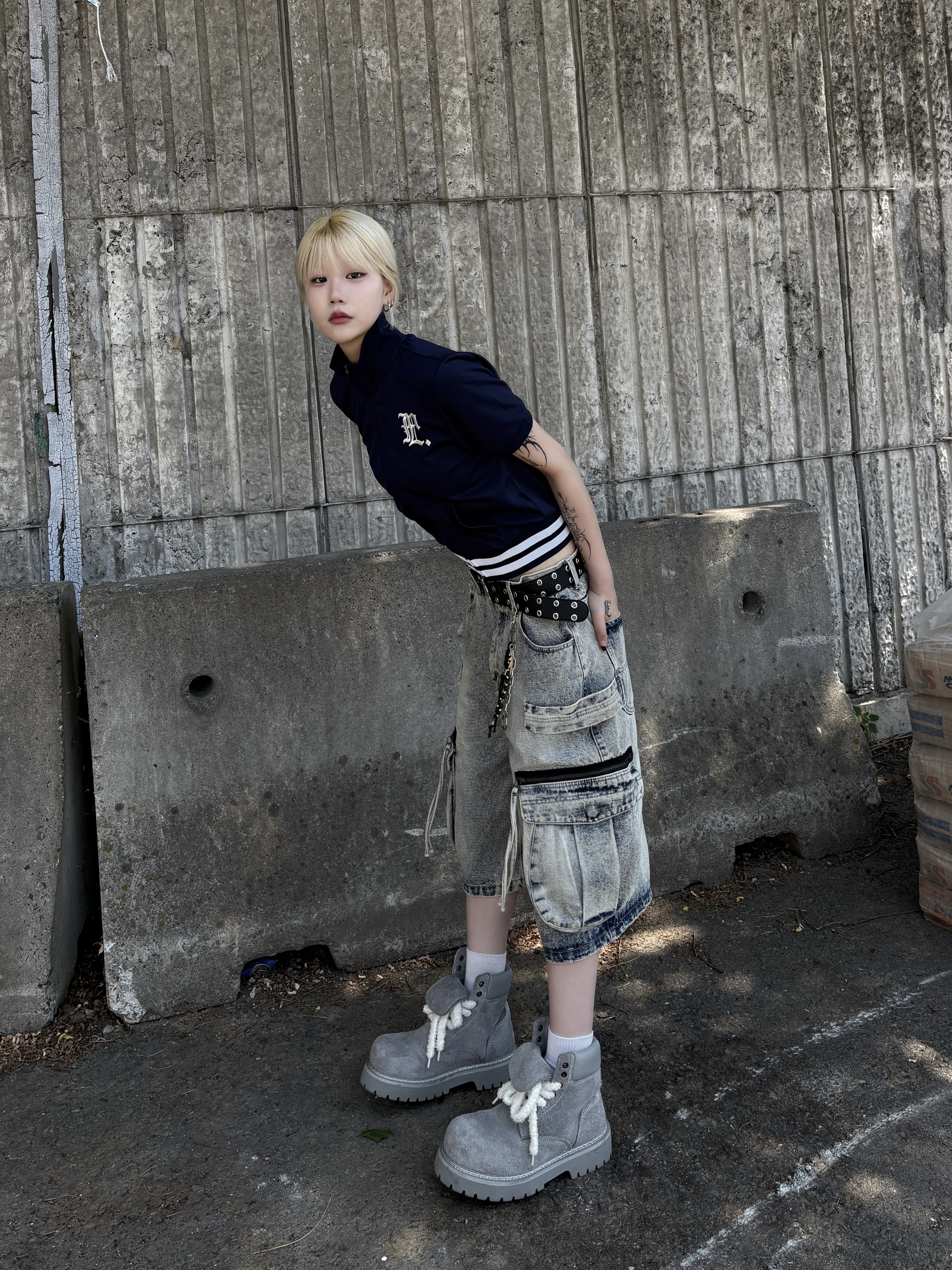 LOSTGARDEN x Grailz Route Slate Grey 착용 스타일 - 2