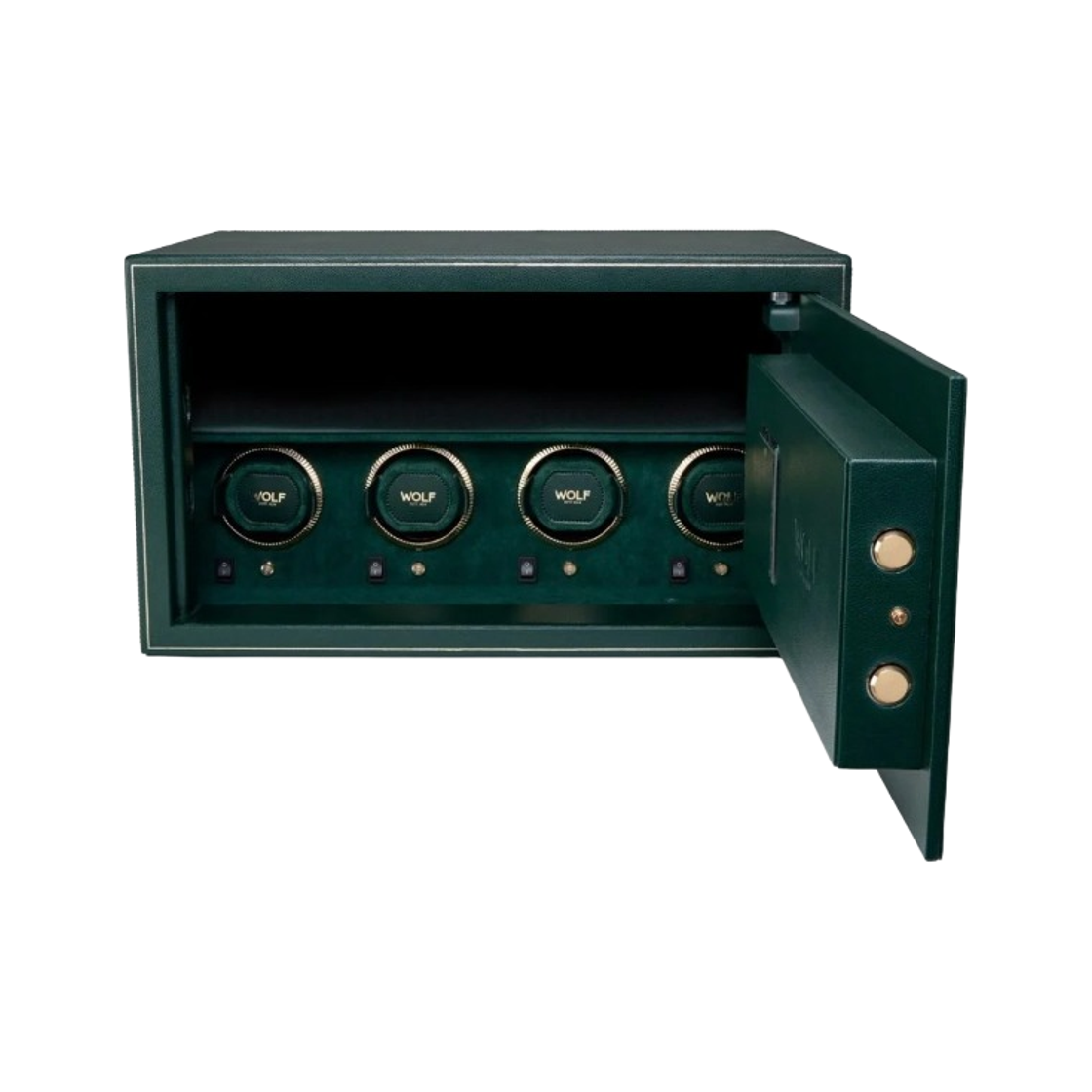울프 1834 덴 4 피스 워치 와인더 세이프 그린(Wolf 1834 The Den 4 Piece Watch Winder Safe Green) - 2