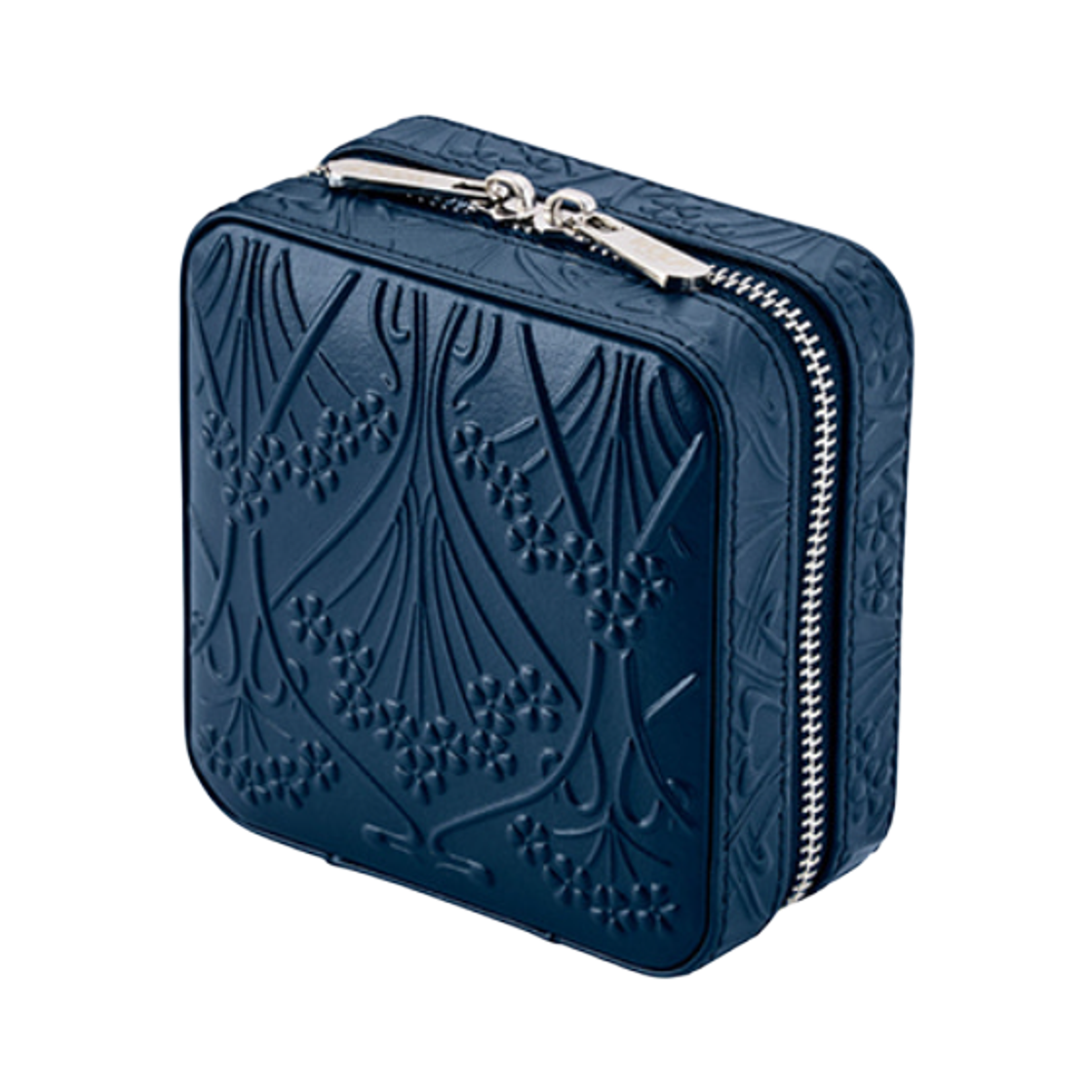 울프 1834 x 리버티 런던 스몰 집 쥬얼리 케이스 네이비(Wolf 1834 x Liberty London Small Zip Jewelry Case Navy) - 1
