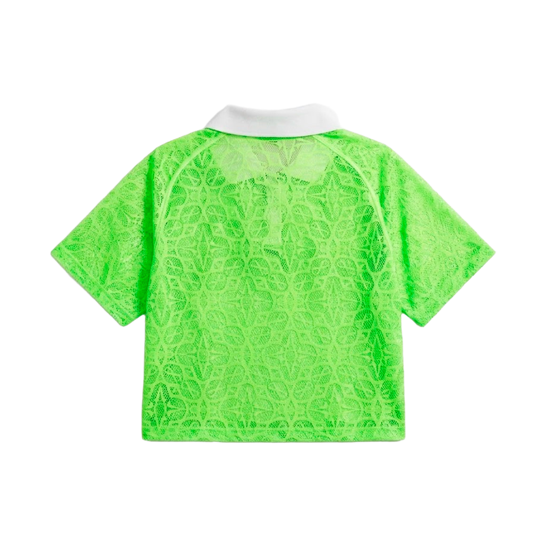 (W) 나이키 NSW 루즈 레이스 폴로 저지 탑 그린 스트라이크 퓨어 플래티넘 - 아시아((W) NIke NSW Loose Lace Polo Jersey Top Green Strike Pure Platinum - Asia) - 2