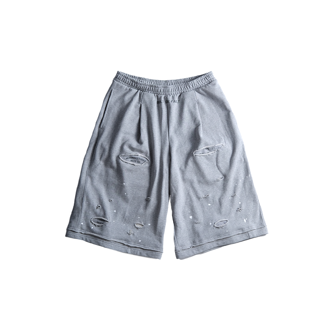 레저렉션13 폴트 빌트 스웻 쇼츠 그레이(Resurrection13 Fault-Built Sweat Shorts Grey)