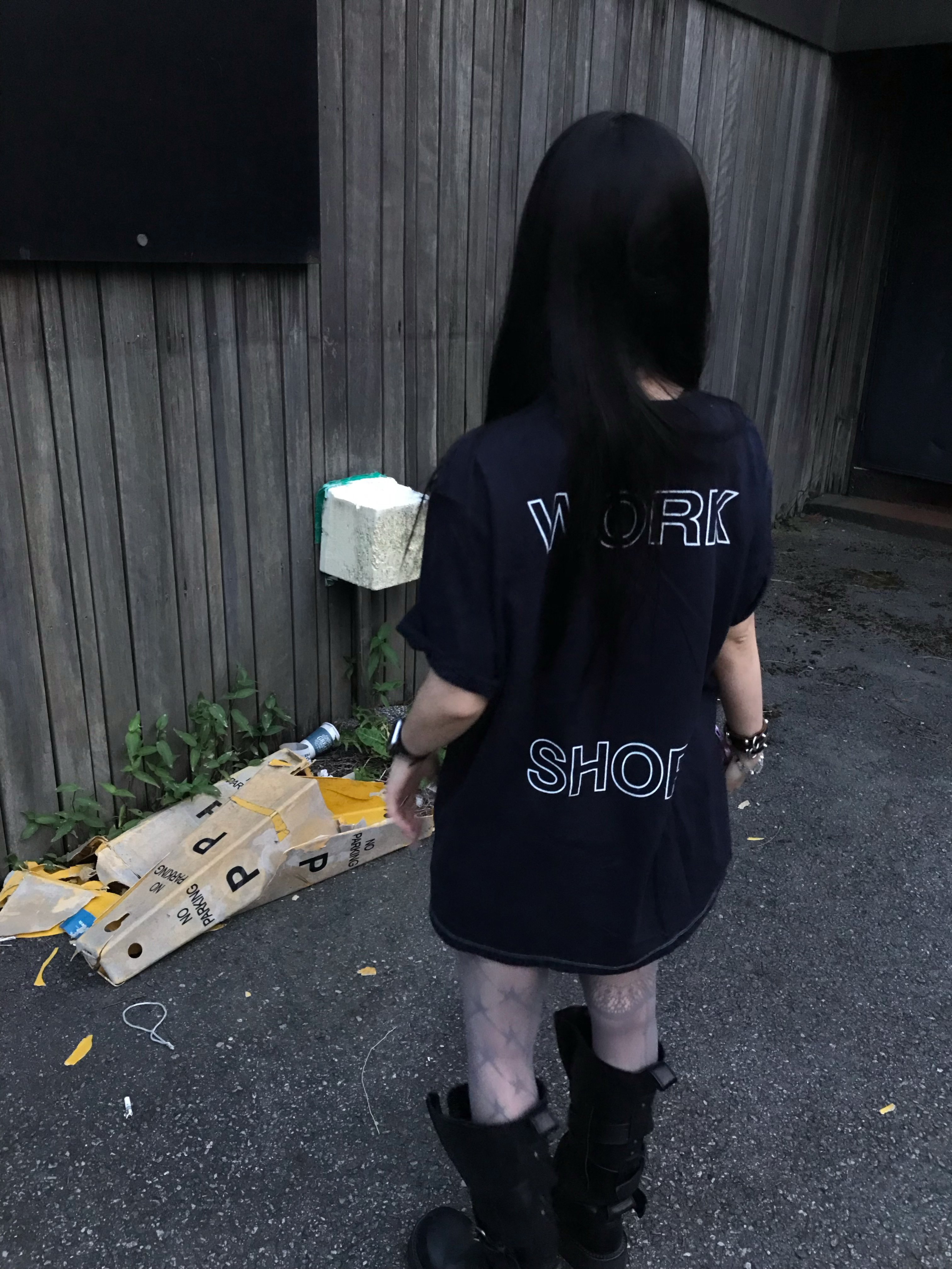 Our Legacy Work Shop Box T-Shirt Yin Yang Black, Balenciaga Venom High Boot Black 착용 스타일