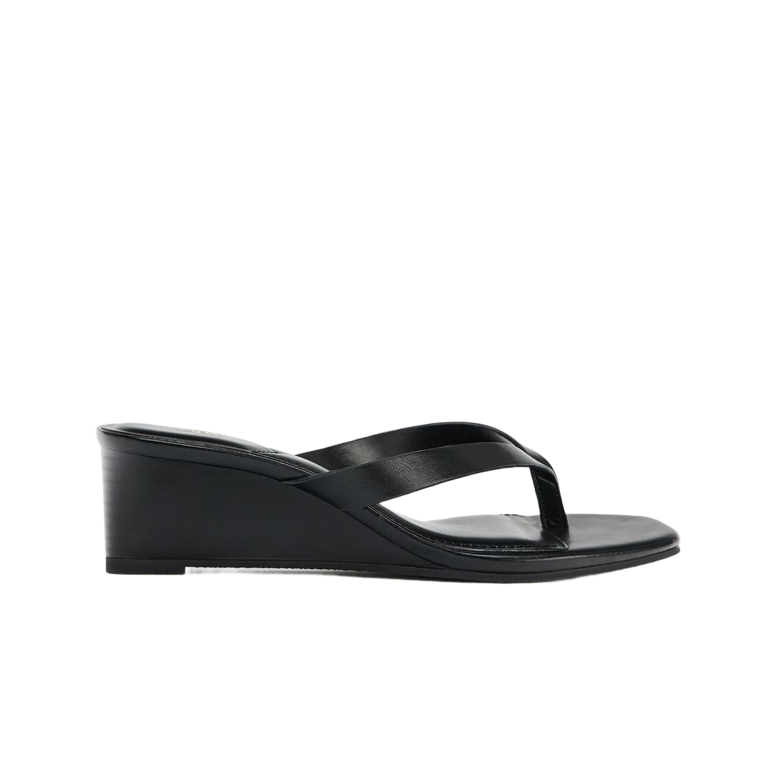 (W) 자라 웨지 힐 샌들 블랙((W) Zara Wedge Heeled Sandal Black) - 1
