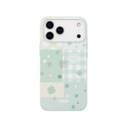 NINETEENFRIDAY Four-leaf clover lucky patch Matte Case - Green