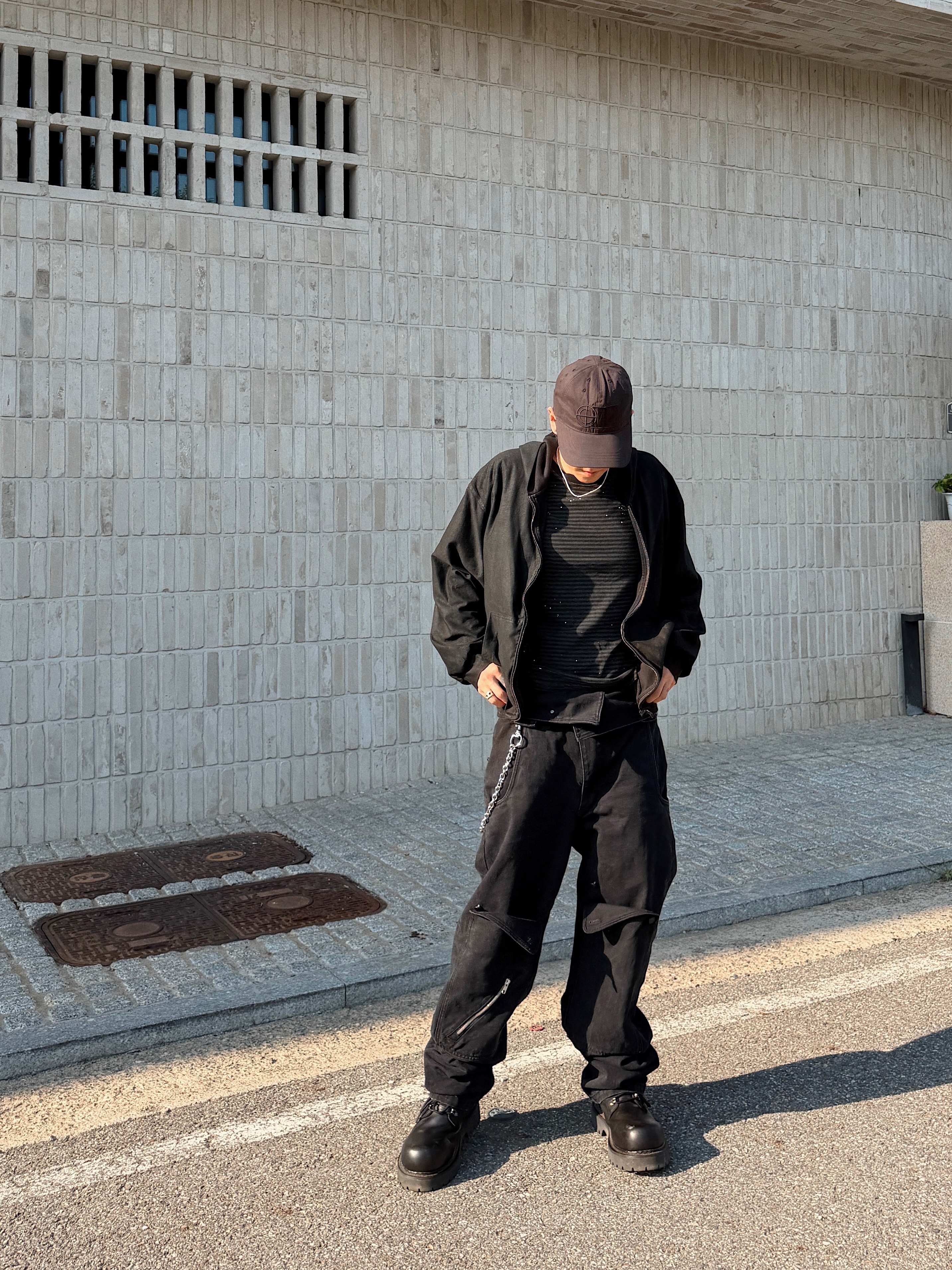 LOSTGARDEN Phantom, Plastic Product MPa Bag Pants Black 착용 스타일 - 1