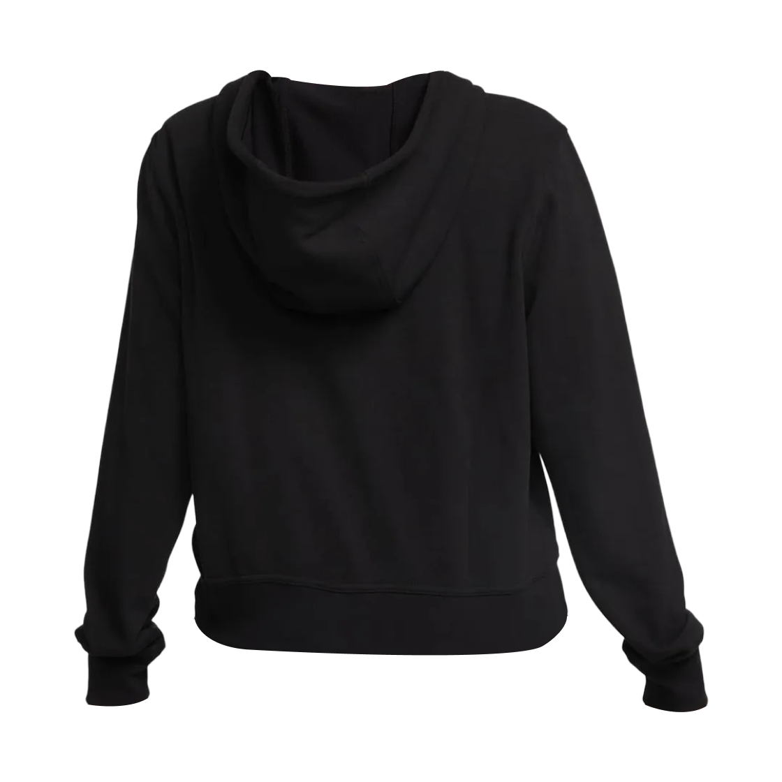 (W) 나이키 드라이핏 원 풀집 프렌치 테리 후드 블랙 화이트 - 아시아((W) Nike Dri-Fit One Full-Zip French Terry Hoodie Black White - Asia) - 2