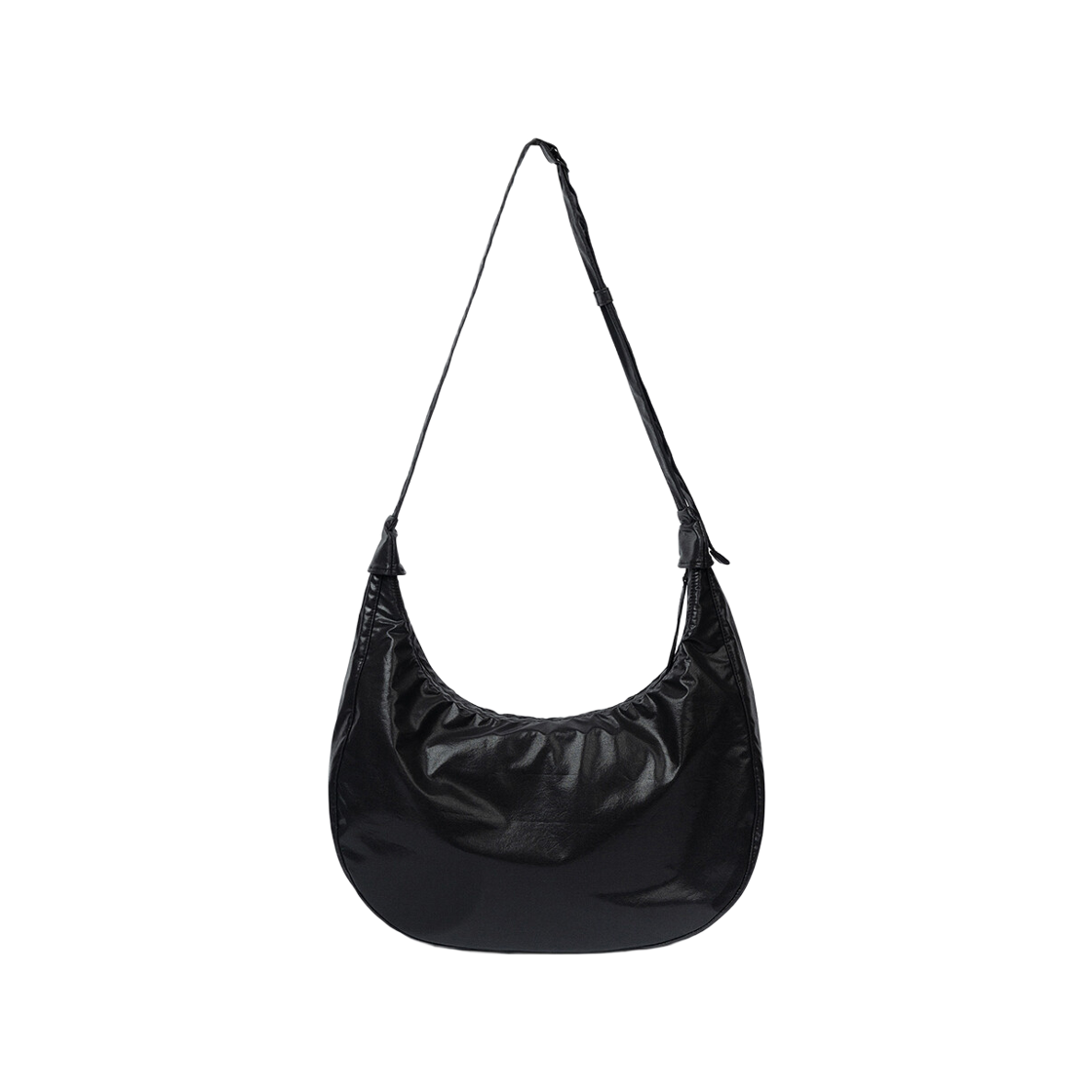 하아카이브 x 애프터프레이 크레센트 코티드 호보백 블랙(Hah Archive x Afterpray Crescent Coated Hobo Bag Black)