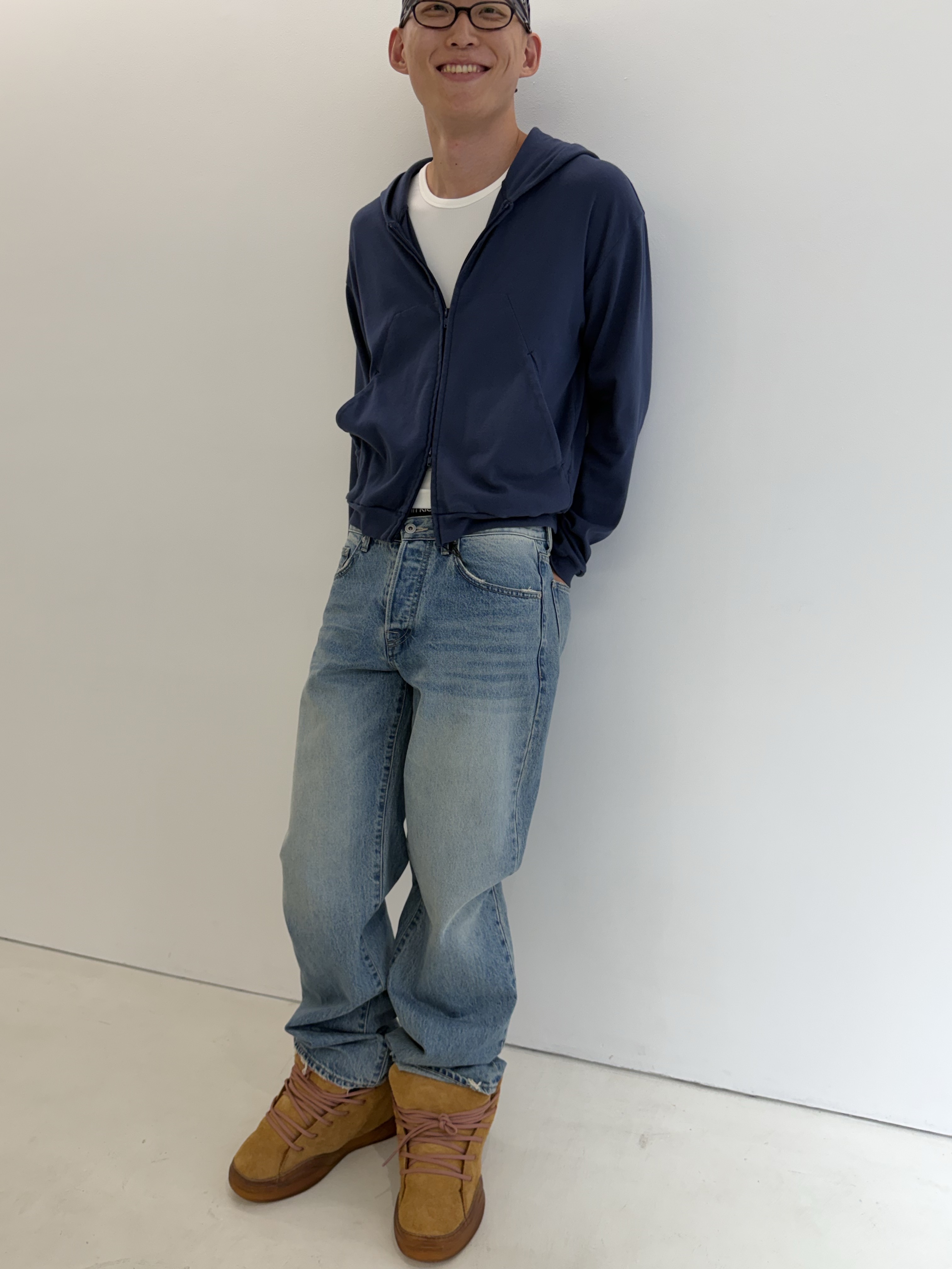 ERL Vamp Skate Shoes Sand 착용 스타일 - 1
