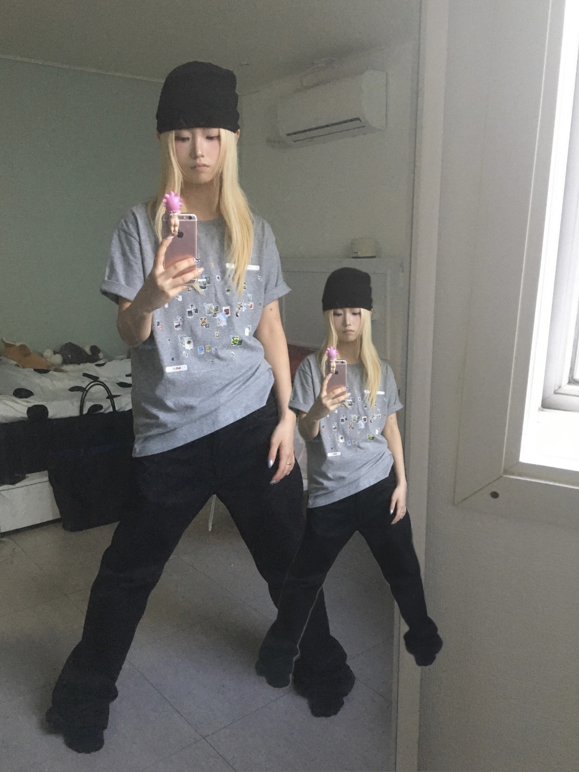 Sansan Gear Throwback T-Shirt Melange Grey, Sansan Gear Throwback T-Shirt White 착용 스타일 - 2