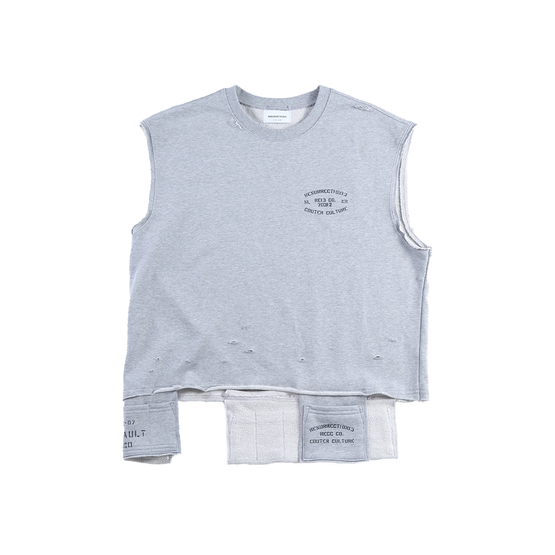 레저렉션13 리컨피규어드 슬리브리스 그레이(Resurrection13 Reconfigured Vest Grey)