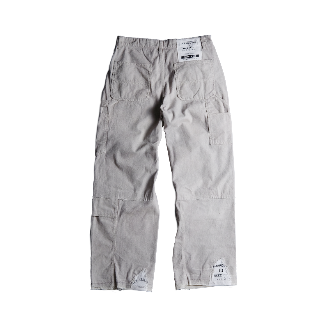 레저렉션13 샐비지드 더블니 팬츠 크림(Resurrection13 Salvaged Double Knee Pants Cream) - 2