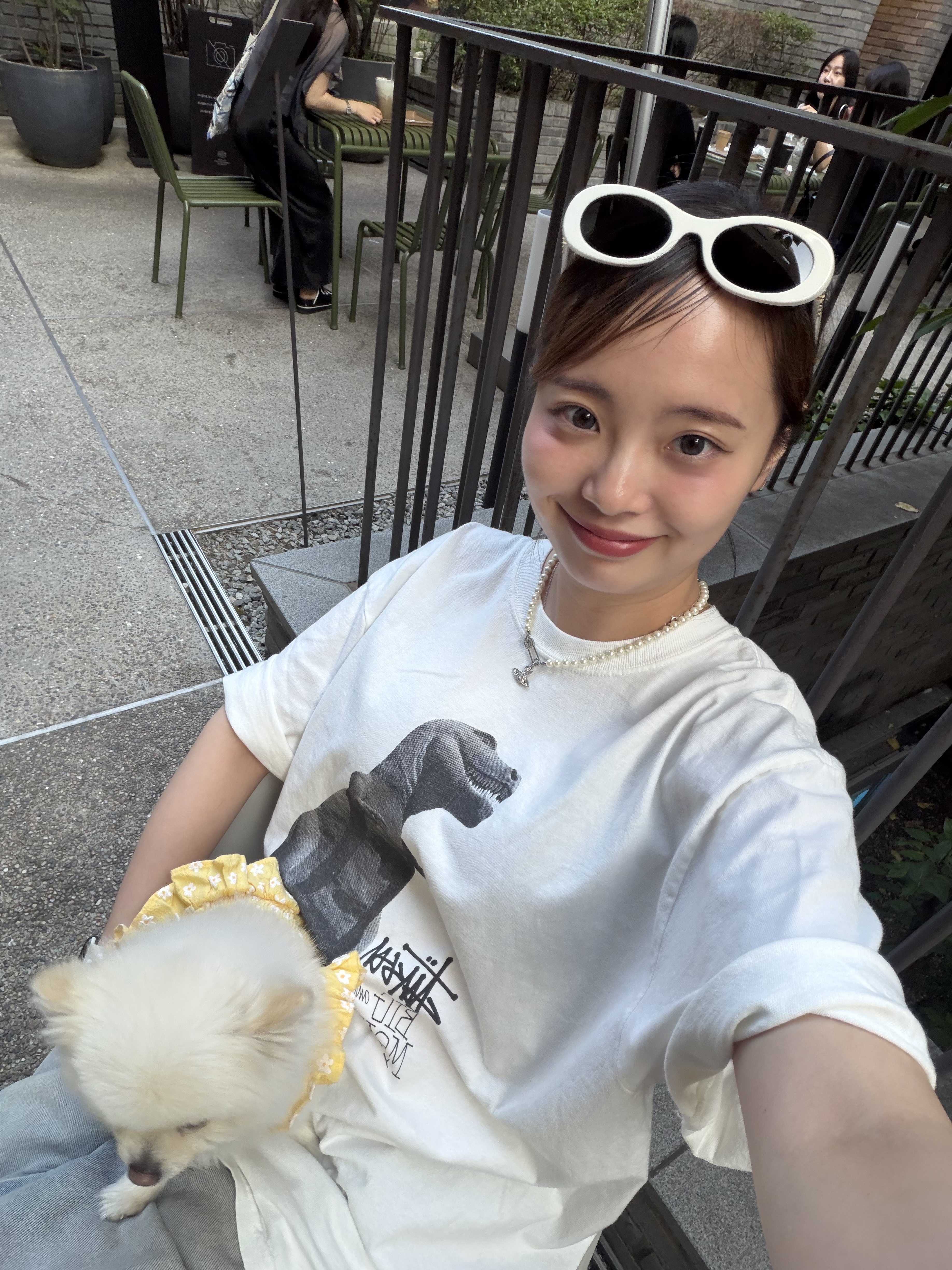 Miu Miu Miu Glimpse Sunglasses Chocolate Brown Lens, (W) Nike LD-1000 Lightning White 착용 스타일 - 9
