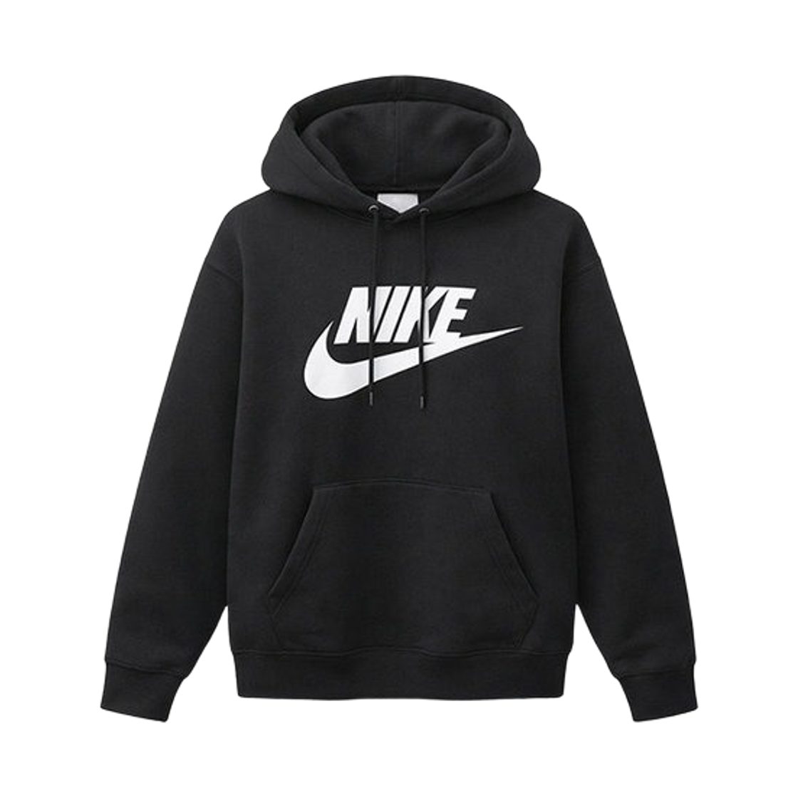 FN3869-010 Nike NSW Club Fleece Pullover Hoodie Black White - Asia