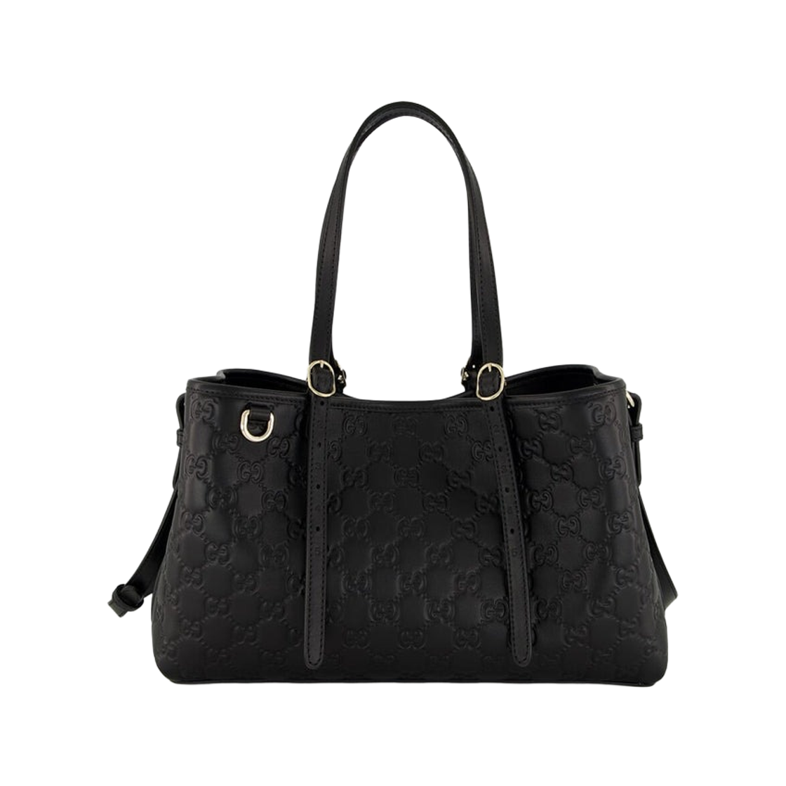 815214-AAFDV-1000 Gucci GG Emblem Tote Bag Black