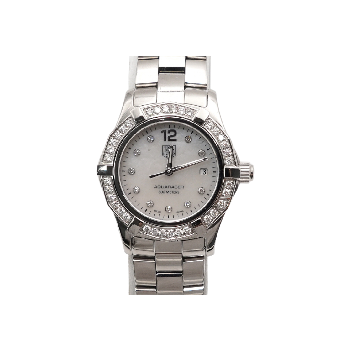 태그호이어 WAF1416 아쿠아레이서 베젤다이아 자개판다이얼 스틸 27mm 쿼츠 여성 시계aa64514(Tag Heuer Aqua Racer Diamond Bezel Mother-of-Pearl Dial Quartz Women Watch)