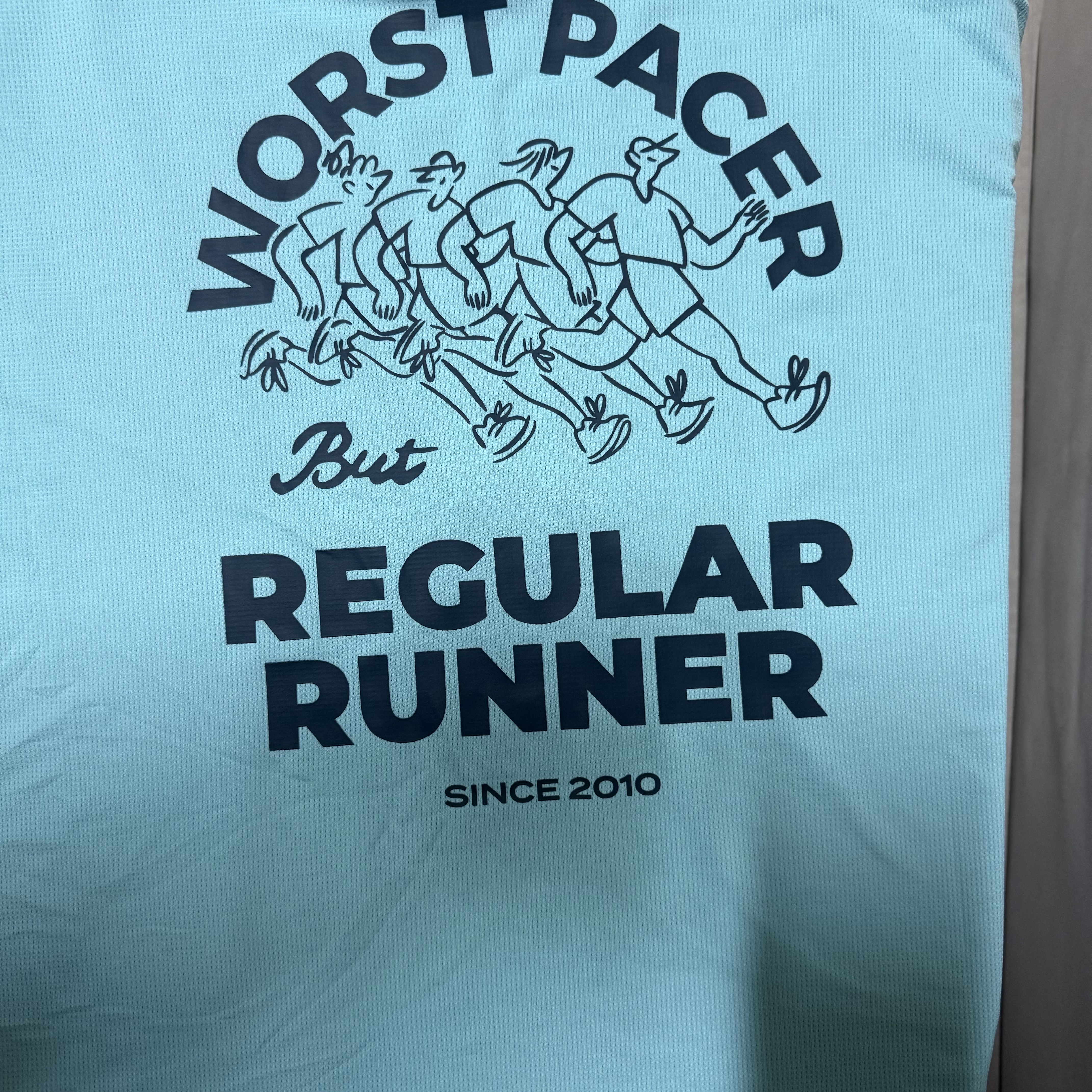DECATHLON Men's Running Short-Sleeved T-Shirt Run Dry Graph 500 Lagoon Blue, Adidas Adizero Evo SL Woven Cloud White Lucid Red 착용 스타일 - 5