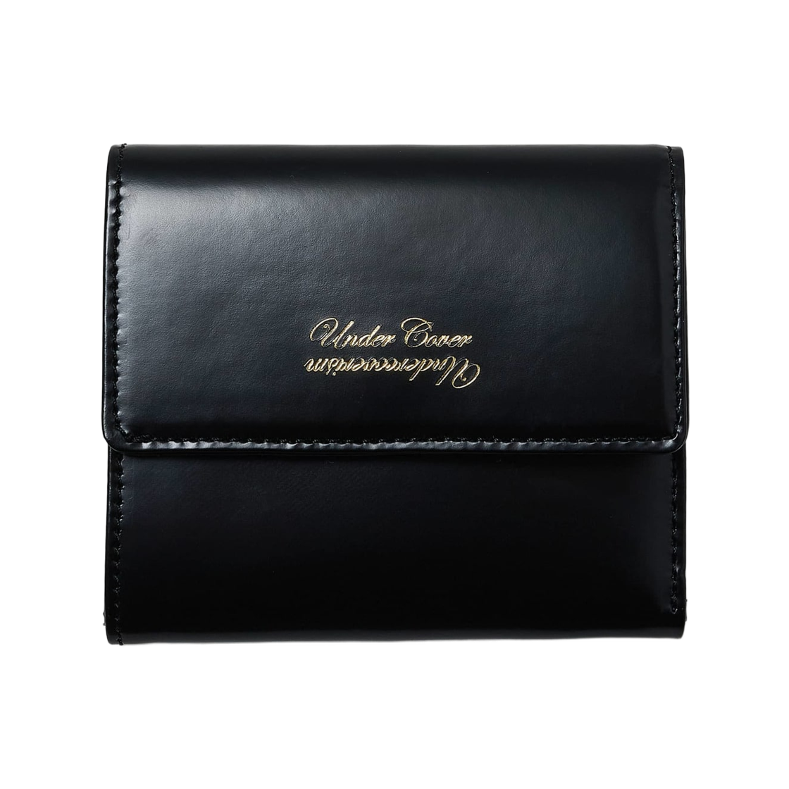 언더커버 UC2D9C03 글라스 레더 미니 월렛 블랙 골드(Undercover UC2D9C03 Glass Leather Mini Wallet Black Gold) - 1